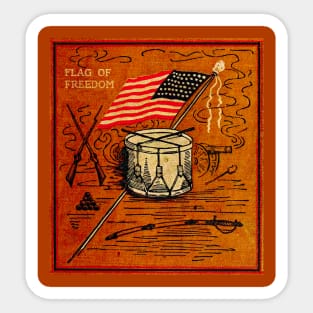 The flag of freedom - a vintage book cover. Sticker